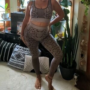 Snake Print Two-piece Outfit